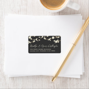 Étiquette Crème blanche Sakura Cerry Blossoms Mariage asiati