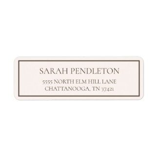 Étiquette Crème moderne Brown
