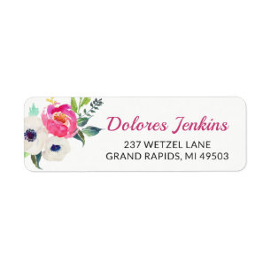 Étiquette Crème printanière Aquarelle violette Jardin botani