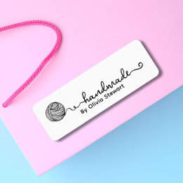 Étiquette Crochet autocollant avec fil et nom personnalisé