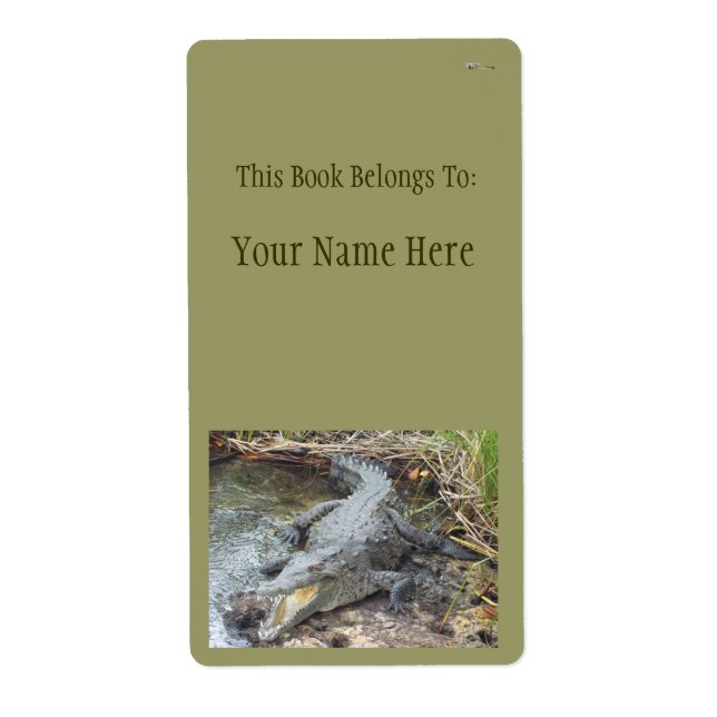 Étiquette Crocodile jamaïcain d'eau salée (Devant)