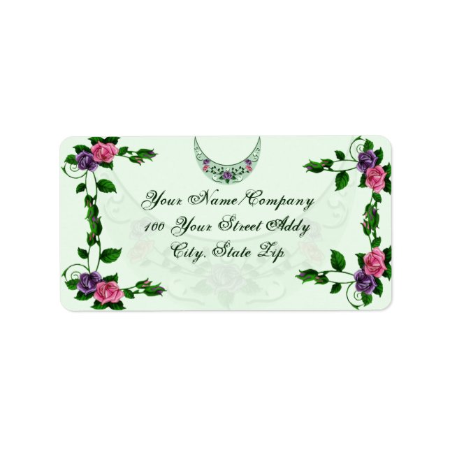 Étiquette Croissant droit de la déesse verte (Devant)