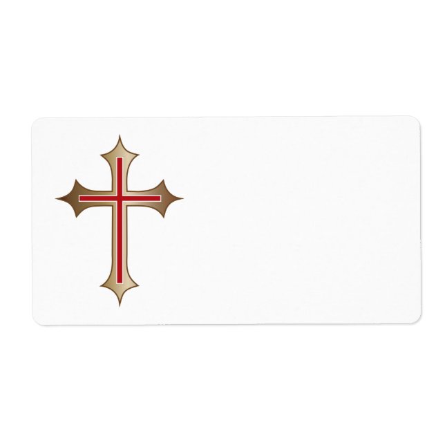 Étiquette Croix chrétienne (Devant)