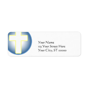 Étiquette Croix chrétienne