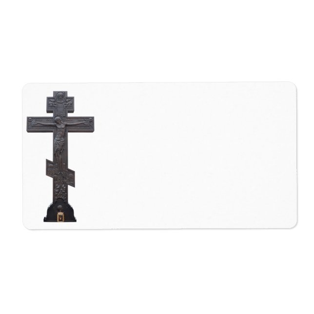 Étiquette Croix orthodoxe russe (Devant)