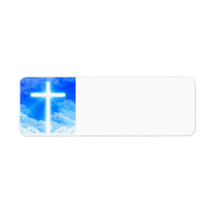 Étiquette Cross of Light Jesus Christ Customizable Christian