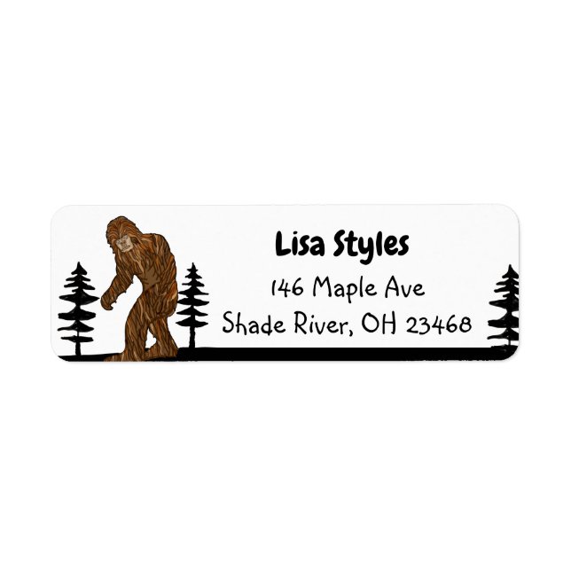 Étiquette Cryptid Bigfoot Sasquatch Ape Man (Devant)