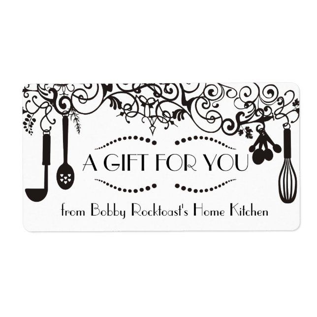 Étiquette Cuisine cool et raffinée (Devant)