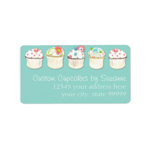 Étiquette Cupcake Dessert Boulangerie Identité d'entreprise