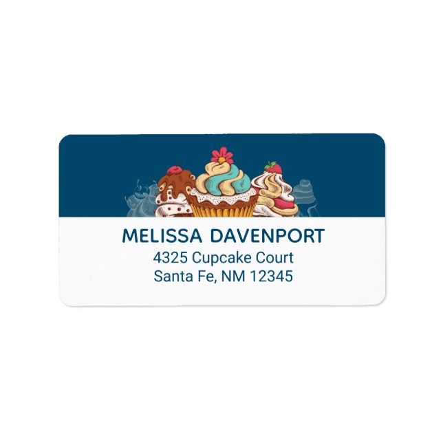 Étiquette Cupcakes Style Rétro Sweet Dessert (Devant)