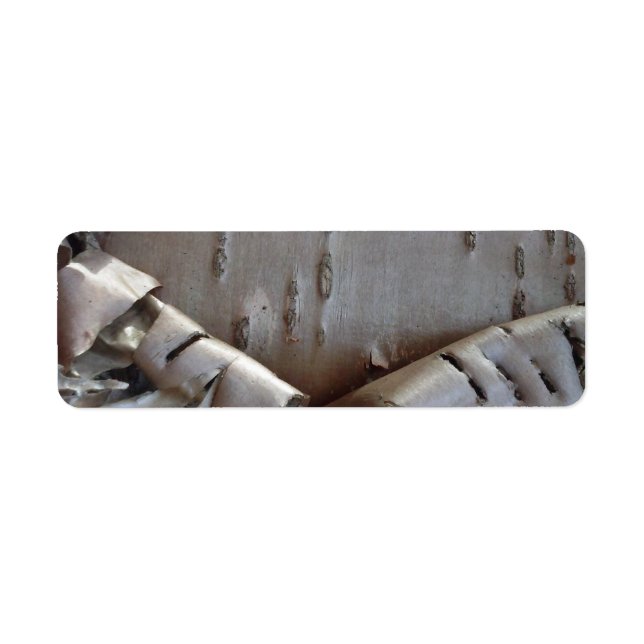 Étiquette Curly Birch Bark Tree Rustic (Devant)