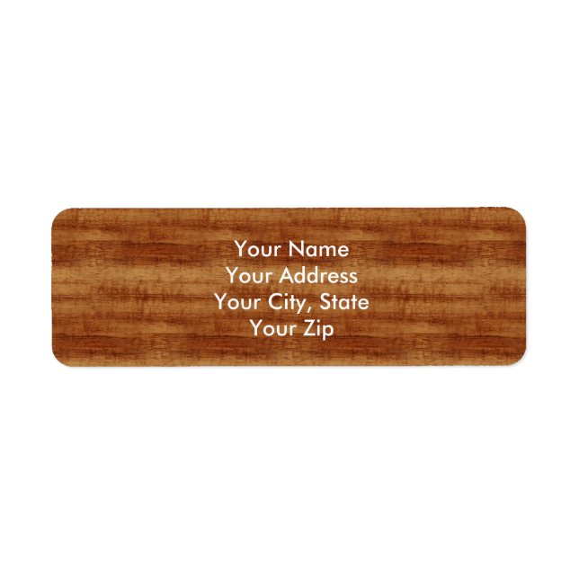 Étiquette Curly Koa Acacia Grain (Devant)