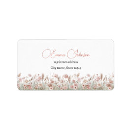 Étiquette Custom Boho Wildflower Return Address Labels