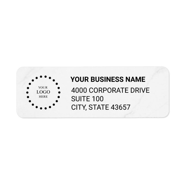 Étiquette Custom Business Logo  Return Address Label (Devant)