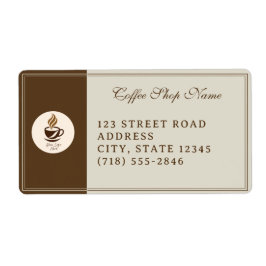 Étiquette Custom Coffee Shop Shipping Labels – Personalized 