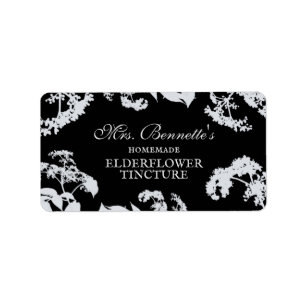 Étiquette Custom Elderflower Tincture Bottle Label