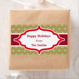 Étiquette Custom Green Holiday Labels