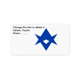 Étiquette Custom Label with Flag of Toyota City