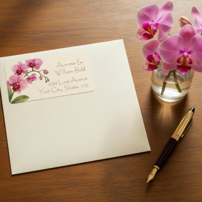 Étiquette Custom Orchid Address Labels (Créateur téléchargé)