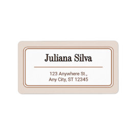 Étiquette Custom Return Address Label