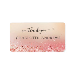 Étiquette Customer-specific "Thank you!" Glitter