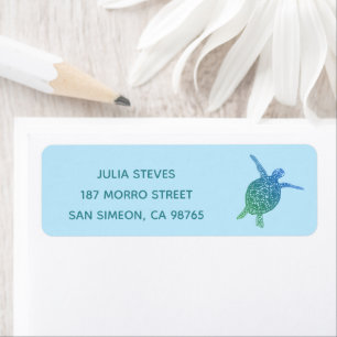Étiquette CUT Tortue de mer Tortue Honu Mailing