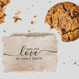 Étiquette Cute artisanal avec amour Petite entreprise ou art