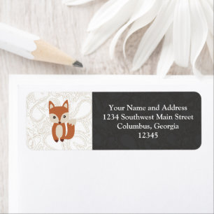 Étiquette Cute Baby Fox