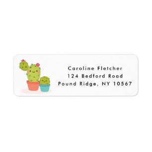 Étiquette Cute Cactus
