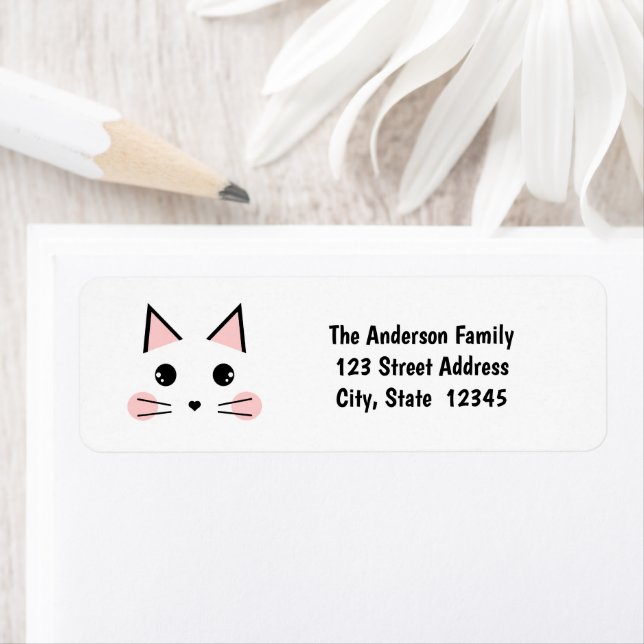 Étiquette Cute chat (En situation)