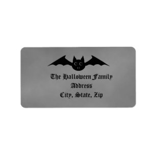 Étiquette Cute gothique chauve-souris vampire d'Halloween av