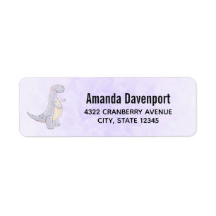 Étiquette Cute Gray Tyrannosaurus Rex Dinosaur Toy