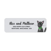 Cute Grey Tabby Baby shower Chat Adresse de retour