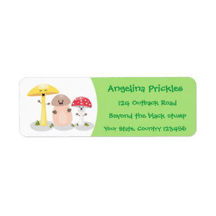 Étiquette Cute kawaii champignon champignon toadstool