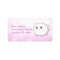 Cute kawaii chaton blanc