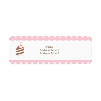 Étiquette CUTE KAWAII Pink Cake Bakou Retourner l'adresse ét
