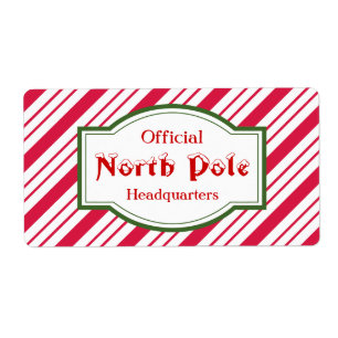 Étiquette Cute Kids Christmas North Pole Gift Labels