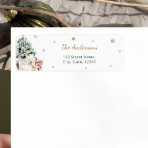 Étiquette Cute Ours Polaire Baby shower d'hiver Adresse de r