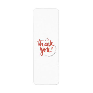 Étiquette cute Thank You Return Address Label– Small Busines
