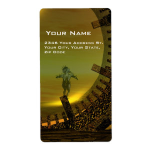 Étiquette CYBORG TITAN DANS LE DÉSERT D'HYPERION Sci-Fi