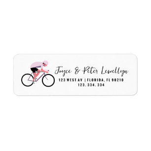 Étiquette Cycle d'étiquette de l'adresse de retour du vélo