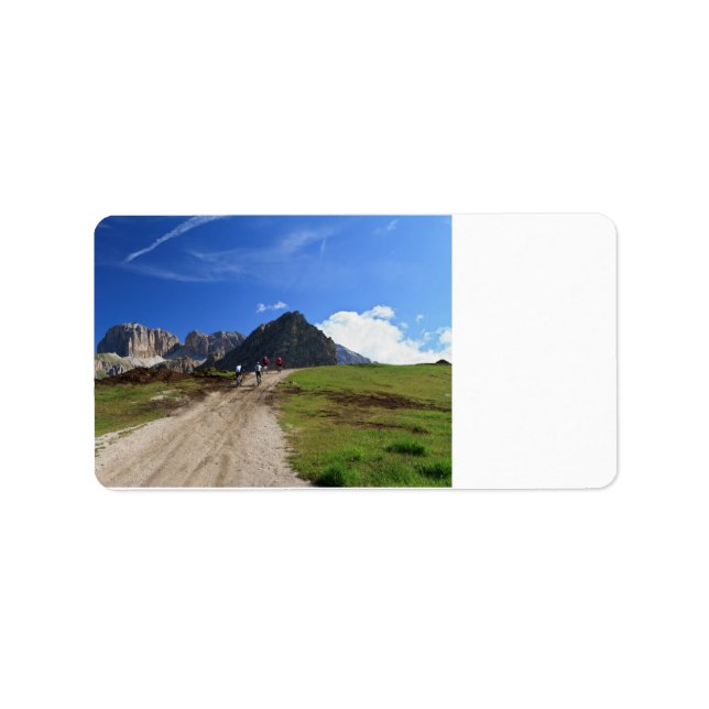 Étiquette cyclisme sur Dolomites (Devant)