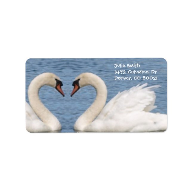 Étiquette Cygnes blancs (Devant)