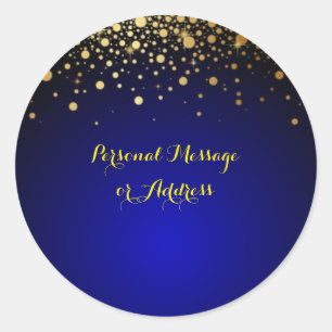 Étiquette d'accessoires mariage Royal Blue et Gold