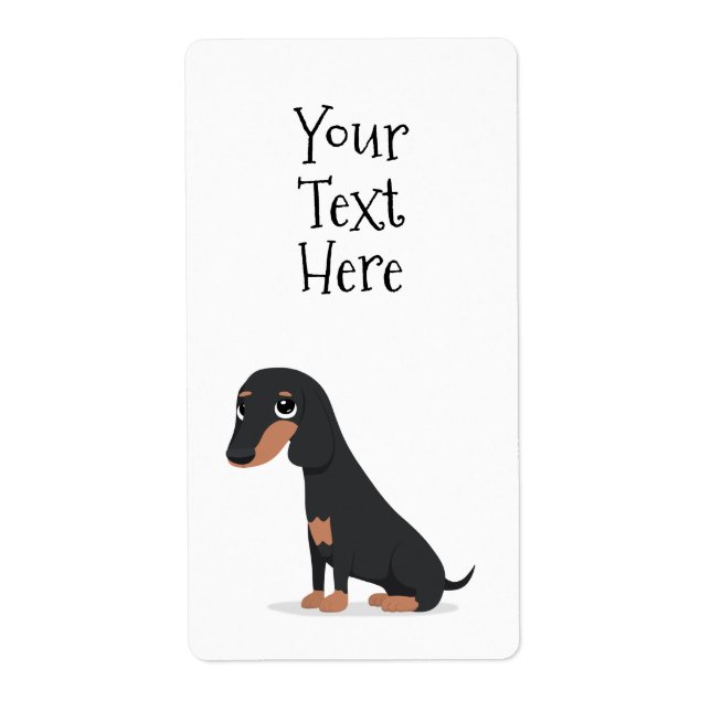Étiquette Dachshund (Devant)