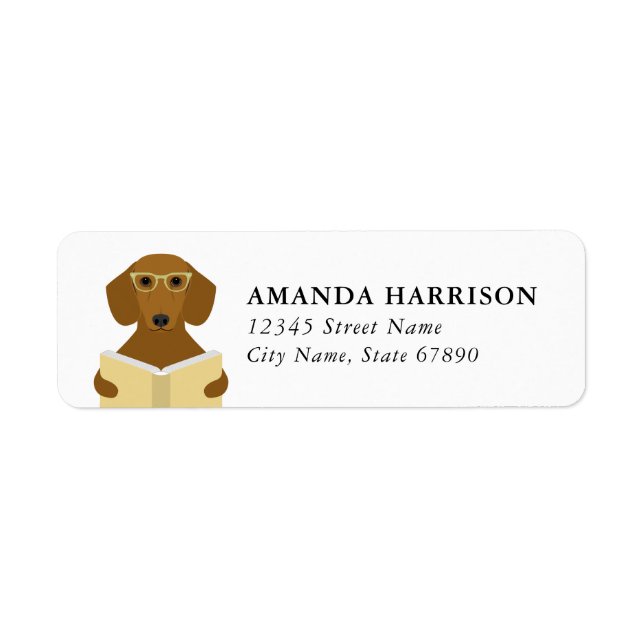 Étiquette Dachshund Return Address Labels (Devant)
