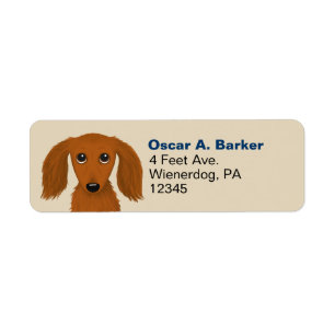 Étiquette Dachshund  Wiener Dog Return Adresse
