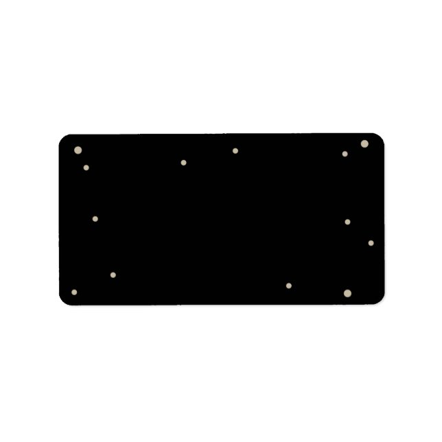 Étiquette d'adresse à impression autonome noire (Devant)