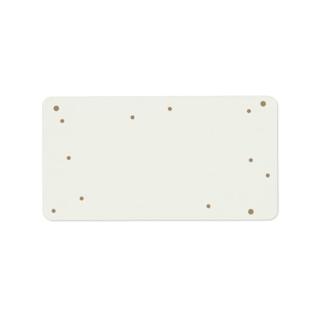 Étiquette d'adresse auto-imprimée crème (Devant)