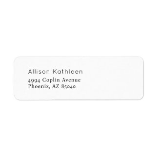 Étiquette d'adresse de Baby Shower Élégante Minima